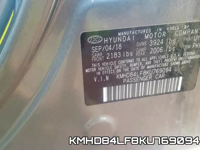 KMHD84LF8KU769094 фото 2