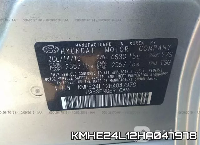 KMHE24L12HA047978 фото 10