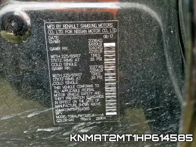 KNMAT2MT1HP614585 фото 2