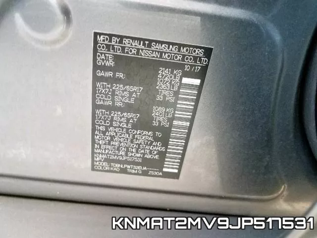 KNMAT2MV9JP517531 фото 2