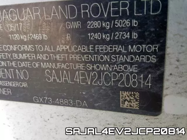 SAJAL4EV2JCP20814 фото 2