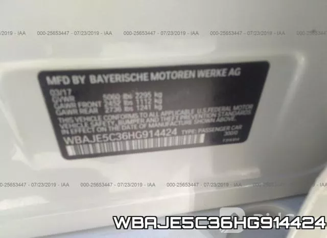 WBAJE5C36HG914424 фото 10