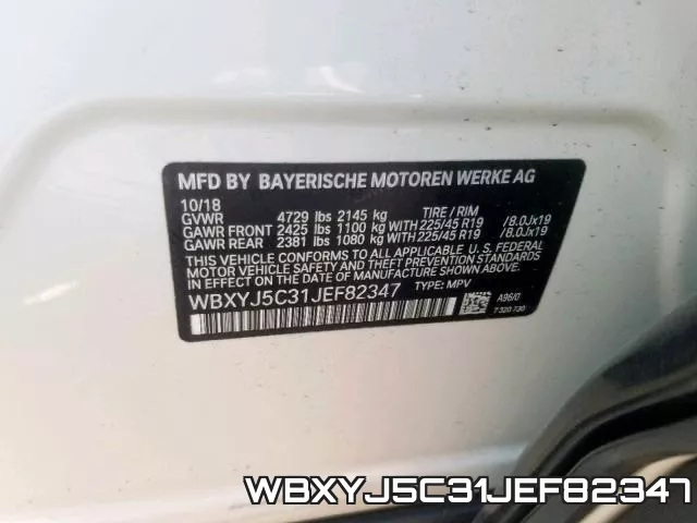 WBXYJ5C31JEF82347 фото 2