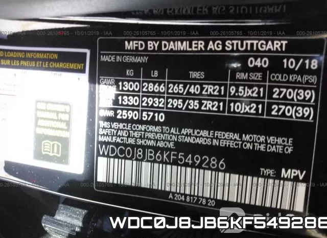 WDC0J8JB6KF549286 фото 10