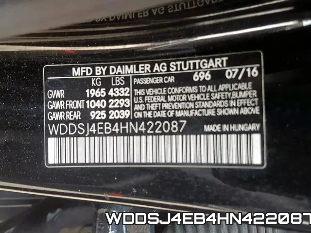 WDDSJ4EB4HN422087 фото 2