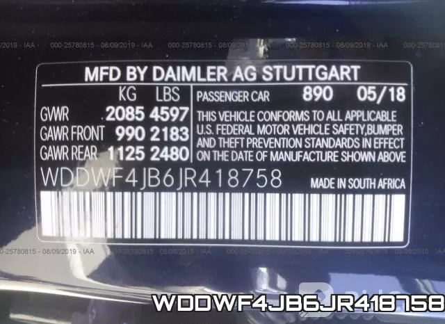 WDDWF4JB6JR418758 фото 9