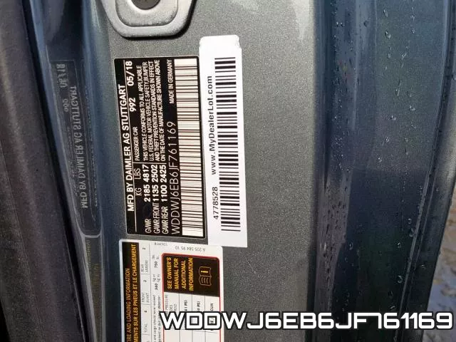 WDDWJ6EB6JF761169 фото 2