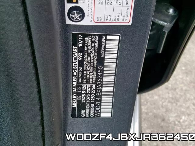 WDDZF4JBXJA362450 фото 2