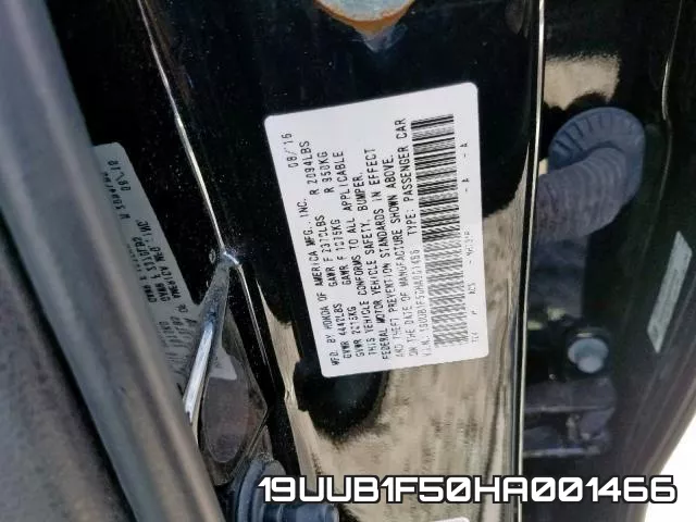 19UUB1F50HA001466 фото 2