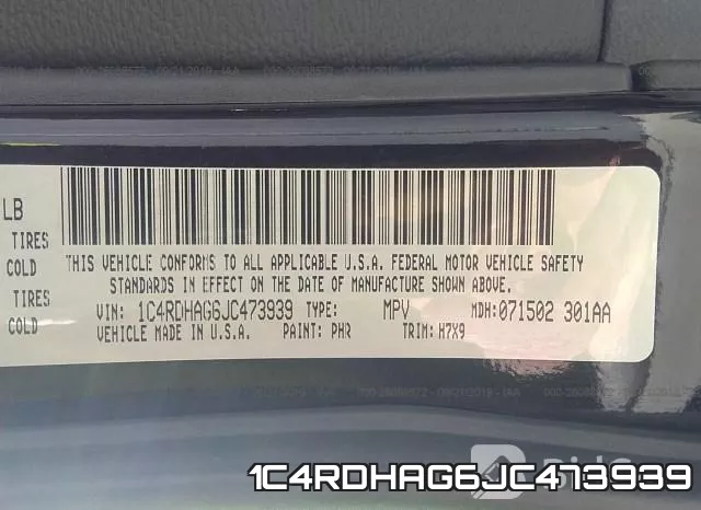 1C4RDHAG6JC473939 фото 10