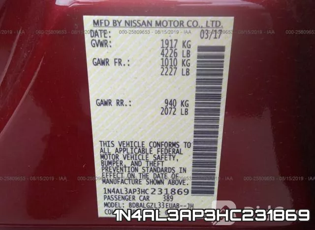1N4AL3AP3HC231869 фото 10