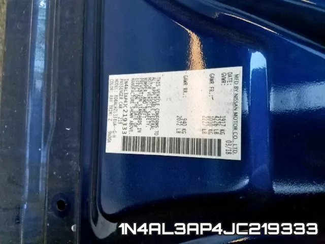 1N4AL3AP4JC219333 фото 2