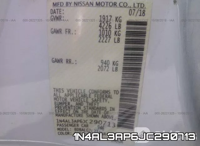 1N4AL3AP6JC290713 фото 10