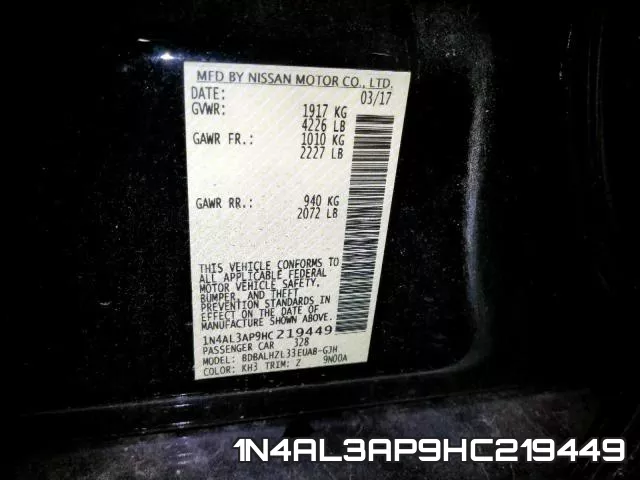 1N4AL3AP9HC219449 фото 2