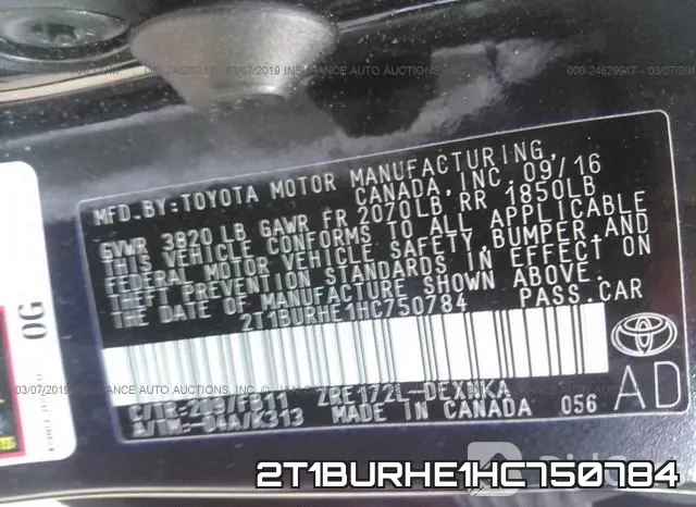 2T1BURHE1HC750784 фото 10
