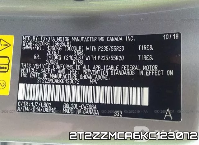 2T2ZZMCA6KC123072 фото 9