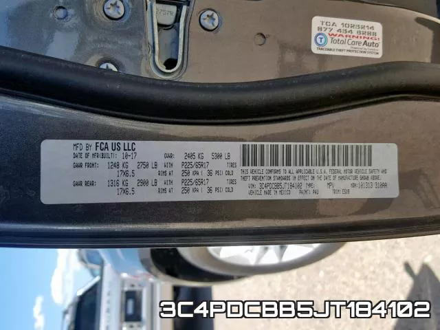3C4PDCBB5JT184102 фото 2