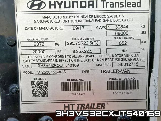 3H3V532CXJT540169 фото 2