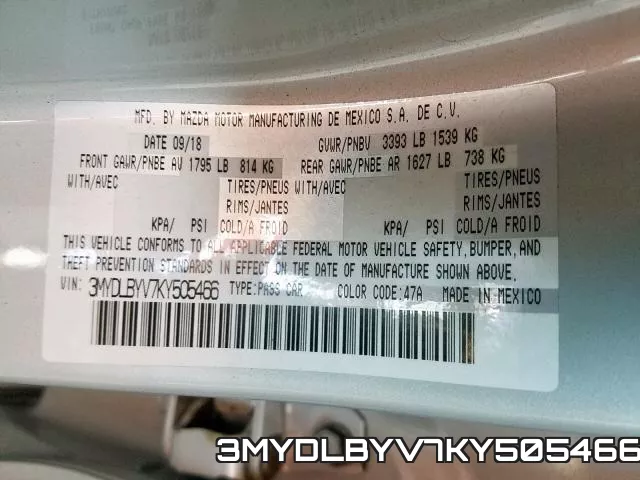 3MYDLBYV7KY505466 фото 2
