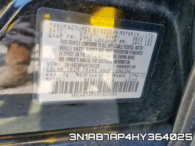 3N1AB7AP4HY364025 фото 2