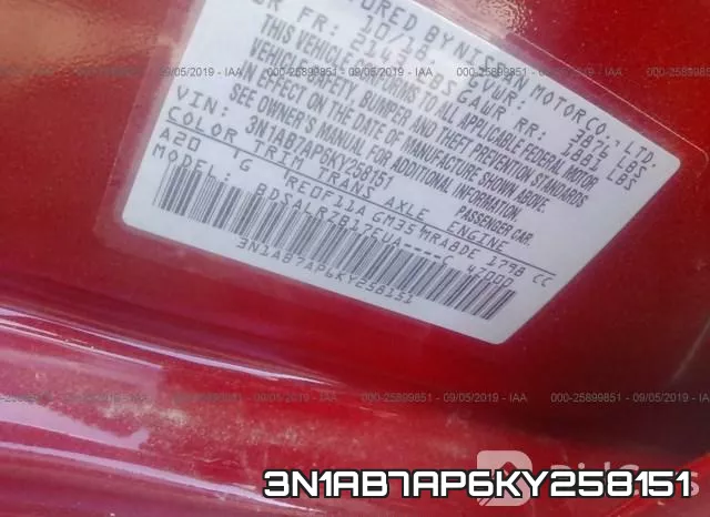3N1AB7AP6KY258151 фото 10