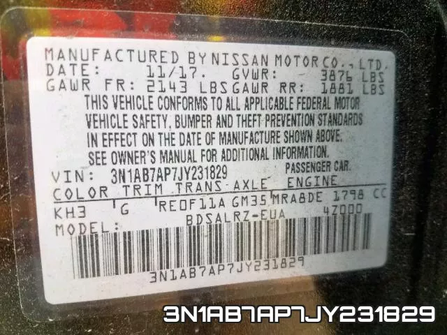3N1AB7AP7JY231829 фото 2