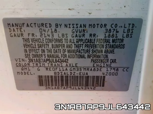 3N1AB7AP9JL643442 фото 2