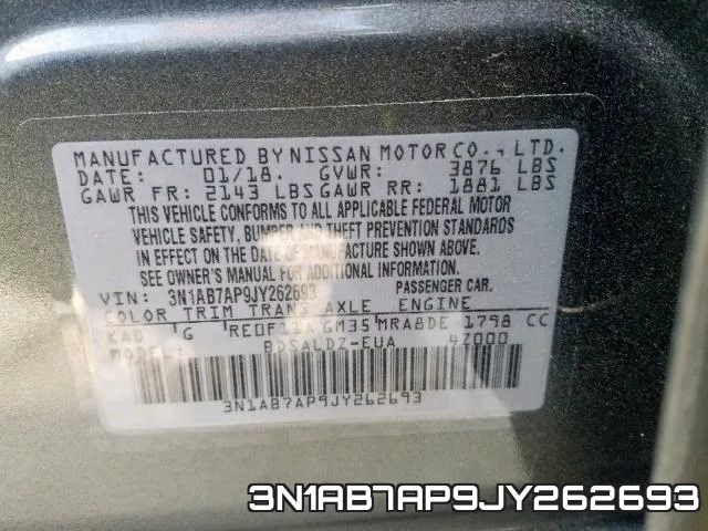 3N1AB7AP9JY262693 фото 2