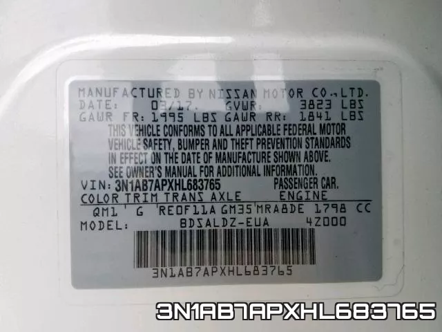 3N1AB7APXHL683765 фото 2