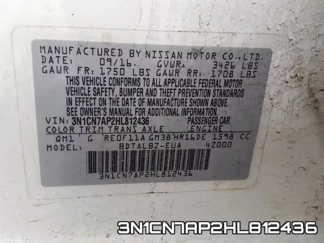 3N1CN7AP2HL812436 фото 2