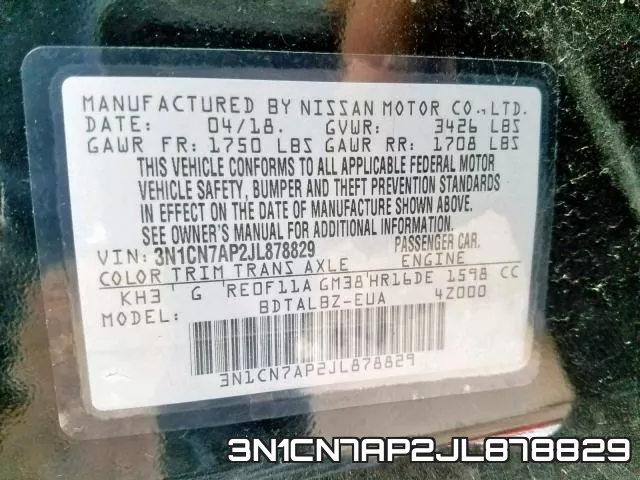 3N1CN7AP2JL878829 фото 2