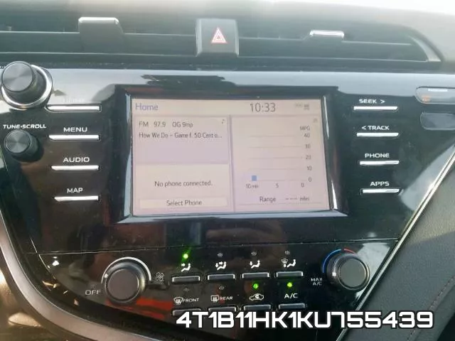 4T1B11HK1KU755439 фото 10