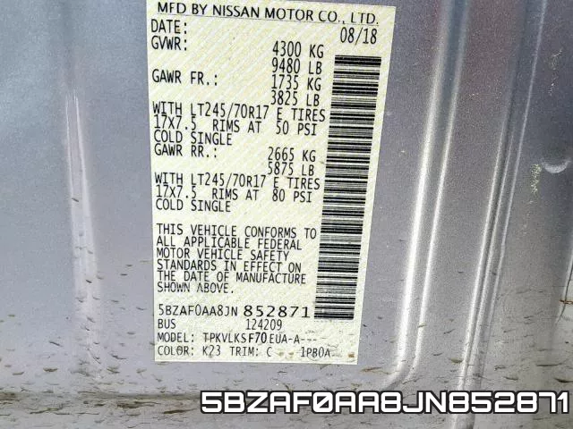 5BZAF0AA8JN852871 фото 2