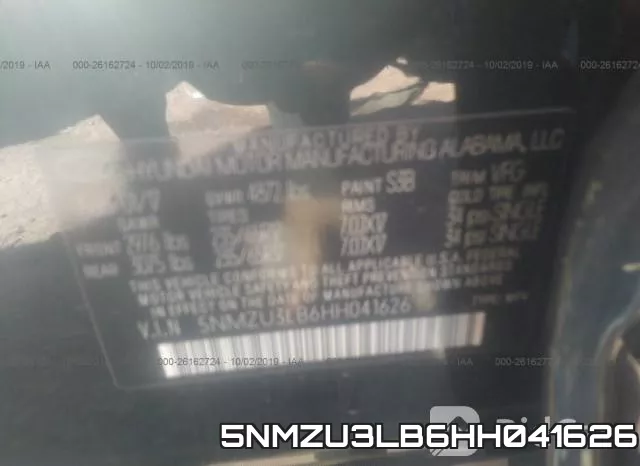 5NMZU3LB6HH041626 фото 10