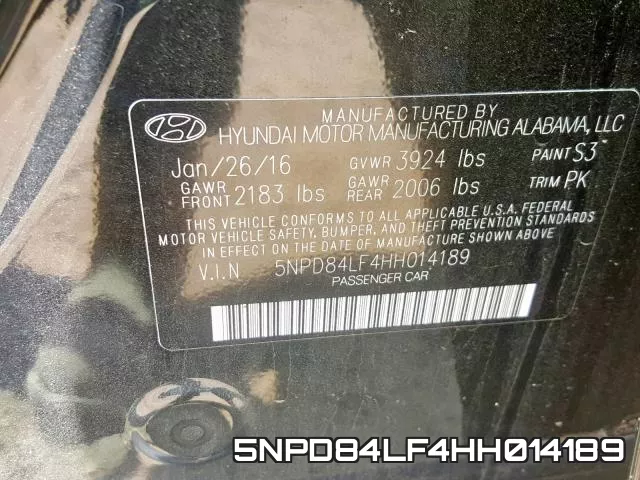 5NPD84LF4HH014189 фото 2