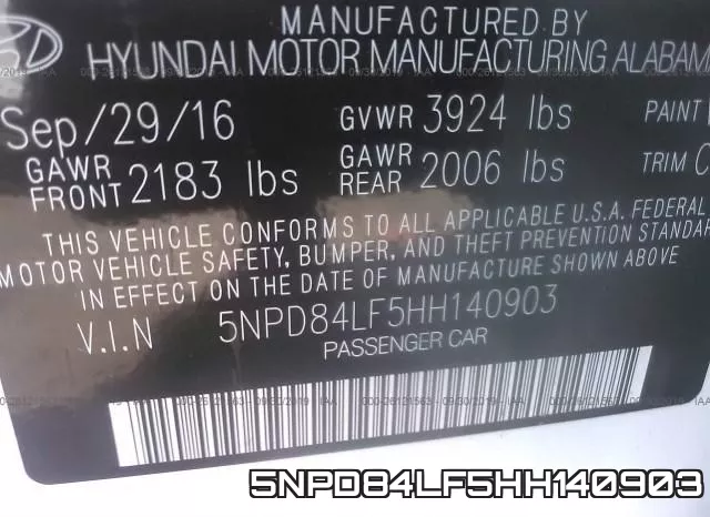 5NPD84LF5HH140903 фото 10