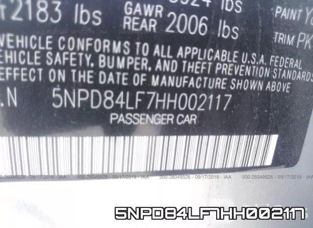 5NPD84LF7HH002117 фото 10