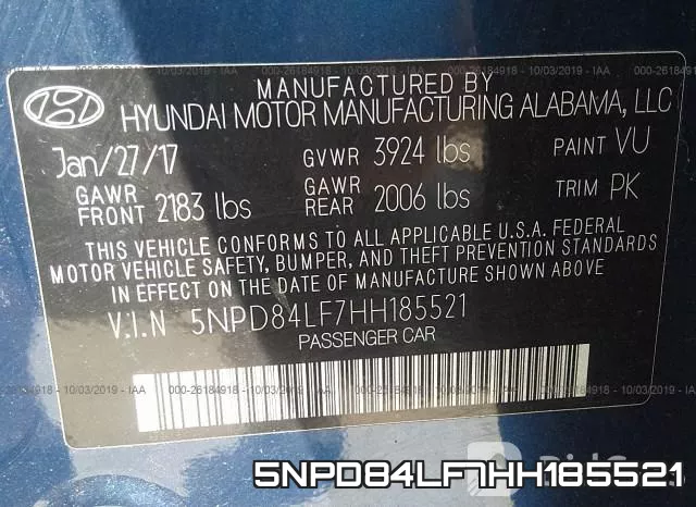 5NPD84LF7HH185521 фото 9