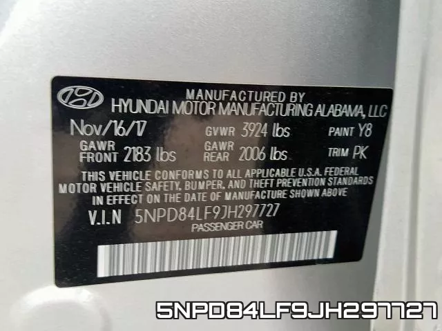 5NPD84LF9JH297727 фото 2