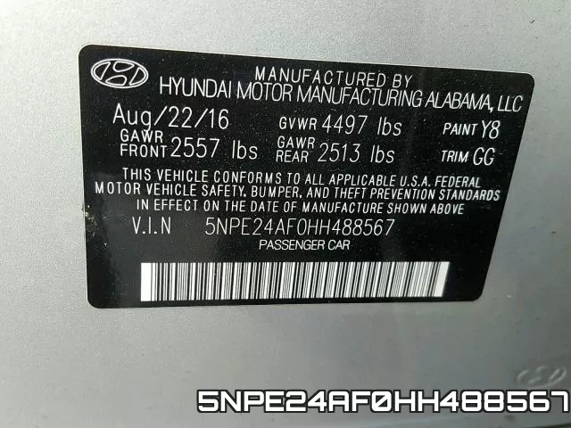 5NPE24AF0HH488567 фото 2