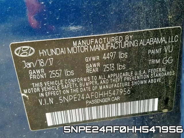 5NPE24AF0HH547956 фото 2