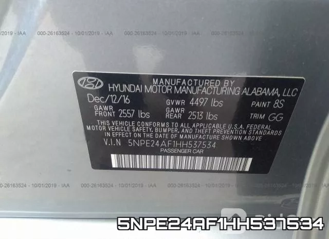 5NPE24AF1HH537534 фото 10