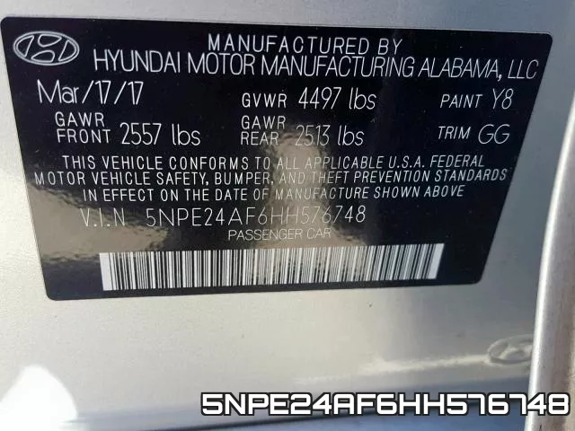 5NPE24AF6HH576748 фото 2