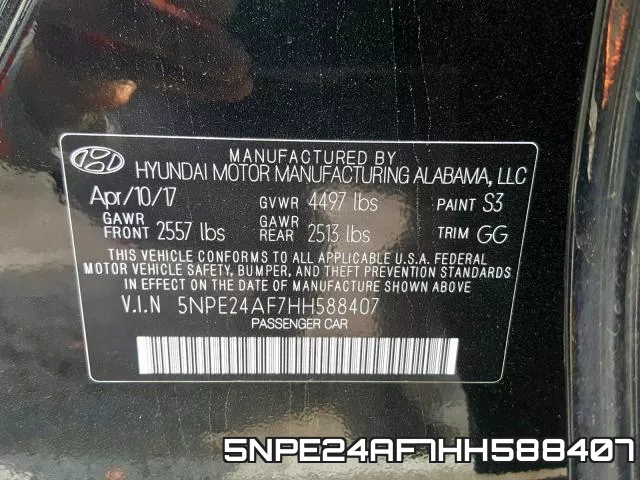 5NPE24AF7HH588407 фото 2