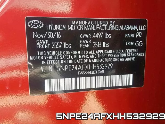 5NPE24AFXHH532929 фото 2