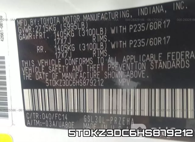 5TDKZ3DC6HS879212 фото 10