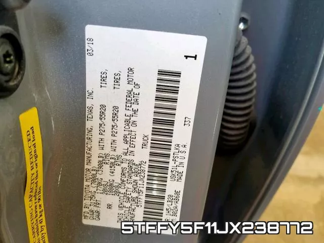 5TFFY5F11JX238772 фото 2