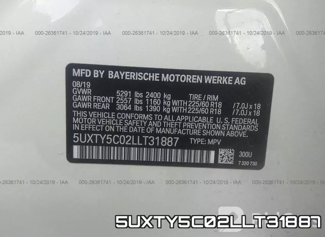 5UXTY5C02LLT31887 фото 10
