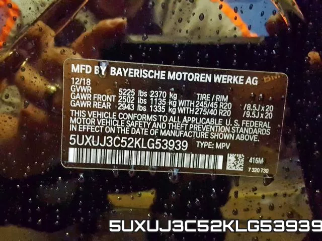 5UXUJ3C52KLG53939 фото 2