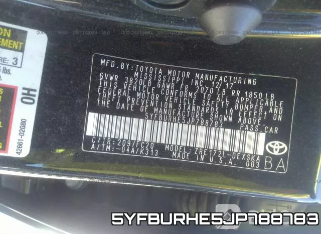 5YFBURHE5JP788783 фото 10